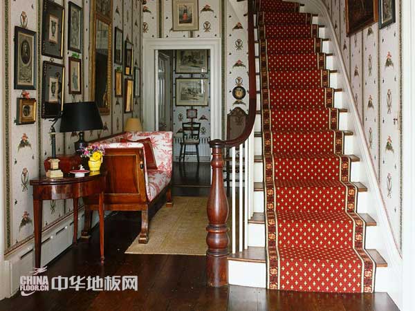 欧式楼梯间地板-木地板装修效果图