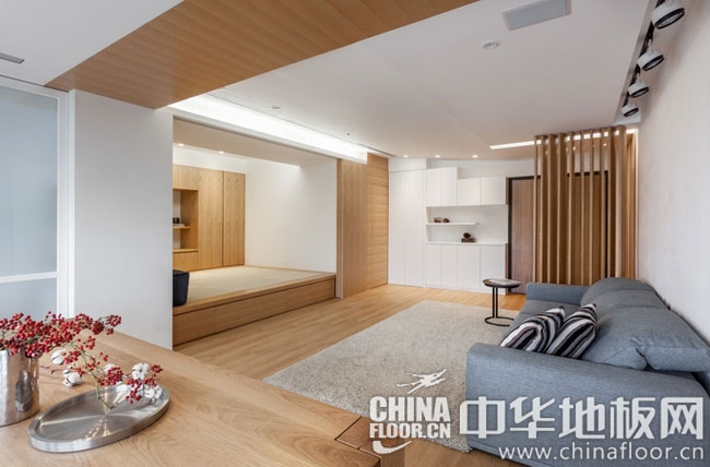 客厅木地板装修效果图 素雅干净日式设计